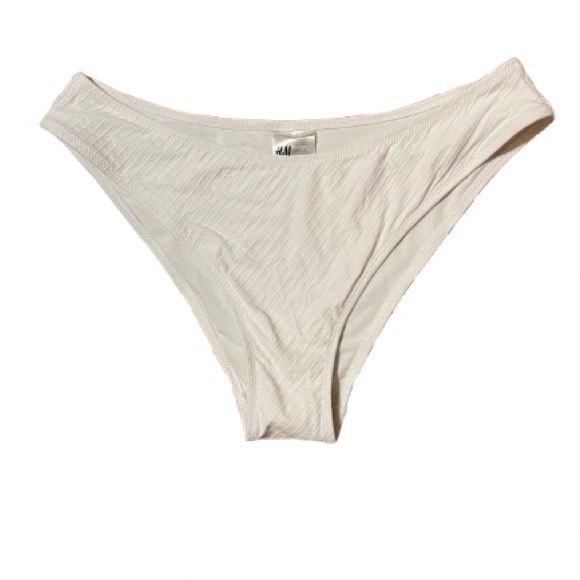 NWOT H&M White Bikini Swim Bottoms Size 14 - Picture 1 of 6
